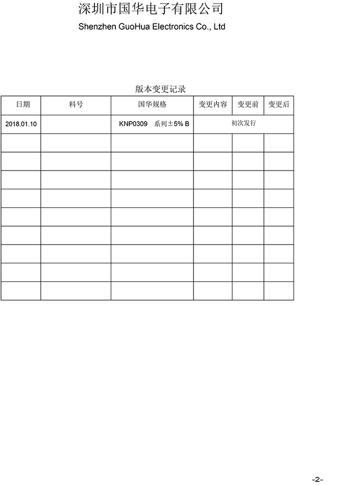 無引線繞線電阻-國華03092WS系列承認書-2