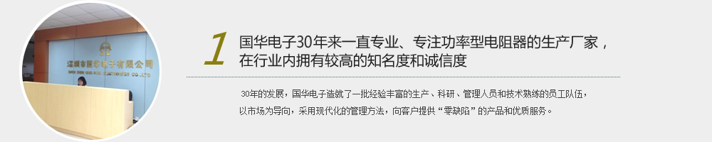 30年來一直專業、專注功率型電阻器的生產廠家